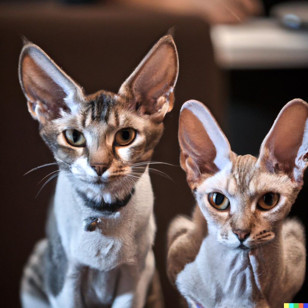 16 Cats with big ears. 