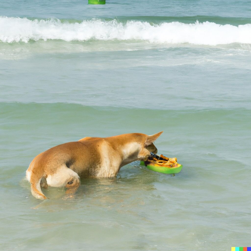 CAN THE DOG EAT BEFORE THE BATH OR SWIMMING IN THE SEA?